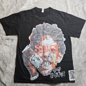 Sofly Global Graphic T-Shirt Black Streetwear Tee – Medium